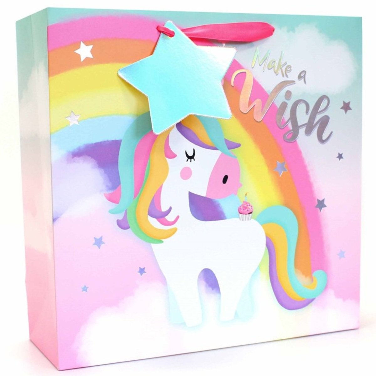Unicorn Themed Jumbo Square Gift Bag - PoundToys